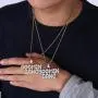 GUCY Hip Hop Jewelry Iced Out Bubble BOOMIN Gang Letter Pendant Necklace Rope Chain(Gold/Silver) GUCY Hip Hop Jewelry Iced Out Bubble BOOMIN Gang Letter Pendant Necklace Rope Chain(Gold/Silver)