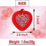 ELEARD Valentine’s Day Red Heart Earrings for Women Enamel Love Heart Drop Earring Studs Statement Rhinestone Heart Hoop Dangle Earrings Set Valentine’s Day Gifts