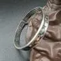 Homelavie Feng Shui Cuff Bracelet for Men Buddha Namaste Ohm Om Aum Sanskrit Symbol Copper Bangle Lucky Charm Hindu Yoga Jewelry