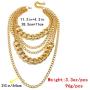 CIBIRICH Chunky Necklaces for women Punk Chain Gold Statement Collar Necklace