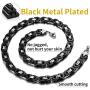 ChainsHouse Byzantine Chain Link Necklace for Men Women, 6mm/8mm/10mm Width, 18-30inch Length, 316L Stainless Steel/18K Real Gold Plated Mens Bracelet Jewelry
