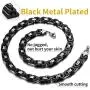 ChainsHouse Byzantine Chain Link Necklace for Men Women, 6mm/8mm/10mm Width, 18-30inch Length, 316L Stainless Steel/18K Real Gold Plated Mens Bracelet Jewelry