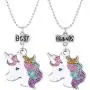 OAONNEA 2 PCS Unicorn Best Friend Necklace Set for Girls Kids