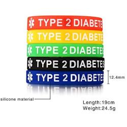 MPRAINBOW 5 Pcs Silicone Rubber Blood THINNER Medical Alert ID Wristband Emergency Bracelet,5 Colors