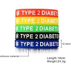 MPRAINBOW 5 Pcs Silicone Rubber Blood THINNER Medical Alert ID Wristband Emergency Bracelet,5 Colors