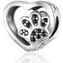 JOMOHO Charms fits Pandora Charms Bracelets Dog Paw Print Animal Lucky Charms for Woman 925 Sterling Silver Pendant Girl Jewelry Beads Gifts for Women Bracelet&Necklace
