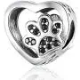 JOMOHO Charms fits Pandora Charms Bracelets Dog Paw Print Animal Lucky Charms for Woman 925 Sterling Silver Pendant Girl Jewelry Beads Gifts for Women Bracelet&Necklace