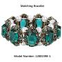 BriLove Womens Victorian Style Crystal Floral Cameo Inspired Oval Clip-On Earrings
