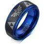 PJ Jewelry Mens 8mm Tri - Colored Tungsten Carbide Legend of Zelda Symbols Triforce Wedding Band,Anniversary Ring PJ Jewelry Mens 8mm Tri - Colored Tungsten Carbide Legend of Zelda Symbols Triforce Wedding Band,Anniversary Ring
