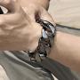 ROWIN&CO Jewelry Huge 32mm Mens Chunky Bracelet Black Heavy Sturdy 316L Stainless Steel Cuban Chain with Box Lock Clasp, 9.5 Inch/10.5 oz