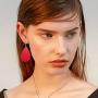 Latiiz Dangle Faux Leather Earrings for Women Lightweight Handmade Colorful Petal Earrings Teardrop Sets as Lovely Outfit Jewelry