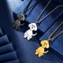 beautlace Puppy Dog Necklaces 18K Gold/Silver/Black Gun Plated Cute Animals Pendant Necklace Jewelry Gifts for Dog Lover KP0134