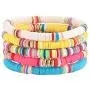 Boderier Heishi Beaded Bracelets for Women Colorful Rainbow Vinyl Disc Bead Stretch Bracelet Stackable Summer Beach Surfer Bracelets Boderier Heishi Beaded Bracelets for Women Colorful Rainbow Vinyl Disc Bead Stretch Bracelet Stackable Summer Beach Surfer Bracelets