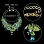 EVER FAITH Austrian Crystal Elegant Rose Flower Leaf Teardrop Neckalce Earrings Set