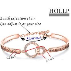 Gift for Best Friend Friendship Bracelet Not Sister by Blood But Sister by Heart Jewelry Friend Sister Bangle