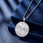 beautlace Round Coin Musical Note Necklaces 18K Gold/Silver/Black Gun Plated Treble Clef Music Note Staves Jewelry for Men and Women