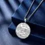 beautlace Round Coin Musical Note Necklaces 18K Gold/Silver/Black Gun Plated Treble Clef Music Note Staves Jewelry for Men and Women
