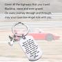 FUSTMW Drive Safe Keychain New Driver Gifts Dad Boyfriend Gifts May Your Guardian Angel Ride with You