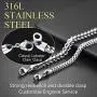 U7 Necklce for Men Women Fashion Jewelry, Width 3mm 4mm 6mm, Length 14/18/20/22/24/26/28/30 Inch, Solid Stainless Steel 4D Franco Curb Link Chain with Gift Box U7 Necklce for Men Women Fashion Jewelry, Width 3mm 4mm 6mm, Length 14/18/20/22/24/26/28/30 Inch, Solid Stainless Steel 4D Franco Curb Link Chain with Gift Box