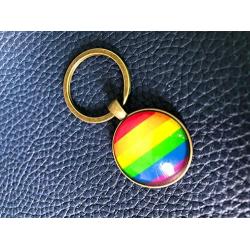 LGBTQ Rainbow Jewelry, Gay Pride Key Ring, Rainbow Flag Jewelry, Be Gay Gift