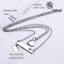 Fanery Sue Personalized Custom Engraved Name 316L Stainless Steel Horizontal Bar Necklace