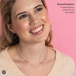 Rose Gold Plated Sterling Silver 1mm Box Chain w/spring ring