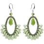 3 Pairs Women’s Girls Statement Dangle Earrings White Forest Green Earrings Woven Thread earrings Bohemia Ethnic Weave Raffia Elegant Rattan Drop Earring Set For Women Teens Girls