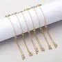 Women Girls Link Bracelet Silver Gold Plated in Faux Druzy Stone Sparkly Hexagon Quartz Adjustable Bracelet