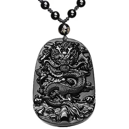 ASGIFT Unique Gifts for Men Women, Black Obsidian Charms Necklace, Healing Crystal Stone Pendant ASGIFT Unique Gifts for Men Women, Black Obsidian Charms Necklace, Healing Crystal Stone Pendant
