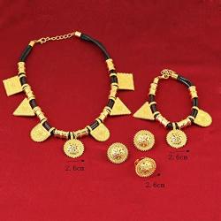Ethiopian Jewelry Set Gold Plated 24k Eritrea Habesha Sets Ethiopia Jewellery Wedding Gift