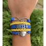 Soccer Charm Bracelet - Infinity Love Adjustable Charm Bracelet with Soccer Charm for Her