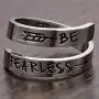 Stainless Steel Inspirational Mantra Statement Graduation Cocktail Party Ring (Be Fearless) Stainless Steel Inspirational Mantra Statement Graduation Cocktail Party Ring (Be Fearless)