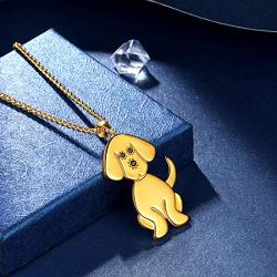 beautlace Puppy Dog Necklaces 18K Gold/Silver/Black Gun Plated Cute Animals Pendant Necklace Jewelry Gifts for Dog Lover KP0134