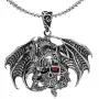 Dragon Necklace for Men, Gothic Flying Dragon Wings Skull Necklace, Red Eye Skull Pendant Necklace with 23.6” Chain, Crystal Skull Head Necklace, Punk Hip Hop Necklace Jewelry Gift for Men Boys Dragon Necklace for Men, Gothic Flying Dragon Wings Skull Necklace, Red Eye Skull Pendant Necklace with 23.6” Chain, Crystal Skull Head Necklace, Punk Hip Hop Necklace Jewelry Gift for Men Boys