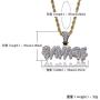 HECHUANG Hip Hop Men Jewelry Iced Out Savage Pendant Necklace Rope Chain for Men