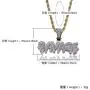HECHUANG Hip Hop Men Jewelry Iced Out Savage Pendant Necklace Rope Chain for Men HECHUANG Hip Hop Men Jewelry Iced Out Savage Pendant Necklace Rope Chain for Men