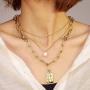 HAWSON Gold Lock Necklaces Dainty Choker Necklaces for Women, 18K Gold Plated Layering Paperclip Adjustable Link Chain Statement Choker Necklaces for Girls