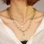 HAWSON Gold Lock Necklaces Dainty Choker Necklaces for Women, 18K Gold Plated Layering Paperclip Adjustable Link Chain Statement Choker Necklaces for Girls