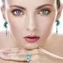 Turquoise Earrings 925 Sterling Silver & Genuine Turquoise (Select Color) Turquoise Earrings 925 Sterling Silver & Genuine Turquoise (Select Color)