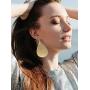 Long Dangle Leather Earrings for Women Layered Handmade Plaid Faux Leather Leaf Dangle earrings Lightweight Leopard Print Teardrop Earrings Set for Girls Lady