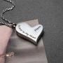 Joycuff Cremation Urn Necklace for Ashes for Loss of Loved one, Forever in My Heart, Ashes Keepsake Jewelry Sympathy Gifts Stainless Steel Pendant