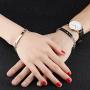MMTTAO 2Pcs Couple Bracelet for His and Her Matching Sets Cubic Zirconia Titanium Stainless Steel Friendship Relationship Personalized Distance Chain Bracelet for Women Men Lover Promise Jewelry Gifts