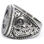 Gungneer Fenrir Wolf Odin Rune Circle Triquetra Celtic Stainless Steel Ring Men Women Norse Protection Jewelry