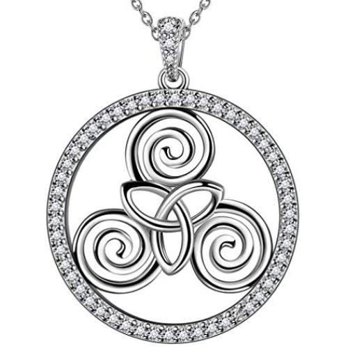 Besilver Celtic Triskele Lion of Judah Magen David Star Pendant Necklace for Men Woment Sterling Silver Celtic Cross Jeuse Faith Religious Amulet Jewelry