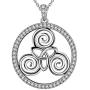 Besilver Celtic Triskele Lion of Judah Magen David Star Pendant Necklace for Men Woment Sterling Silver Celtic Cross Jeuse Faith Religious Amulet Jewelry
