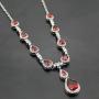 Hermosa Sterling Silver Inlay Garnet Fashion Jewelry Set Ideal Female