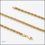 Gold Rope Chain 5mm, 20x More Real 24K, Diamond Cut For Men & Women Premium Fashion Jewelry Necklaces Over Semi Precious Bronze, Classic, 16-30 Inches USA made!