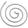 AmyRT Jewelry 3mm Titanium Steel Rolo Silver Chain Necklaces for Women Men 16 to 30 Inch