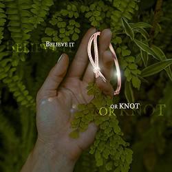 Angelady Rose Gold Plated Wide Bangle Bracelet for Women Girls, Infinity Lucky Endless Bangle, Birthday for Mom Wife Girlfriend Daughter