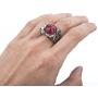 Elfasio Men Stainless Steel Rings The Devil Dragon Eye/Eyes of Hell Demon Red/Blue/Purple/Green Biker Vintage Ring Size 8-15